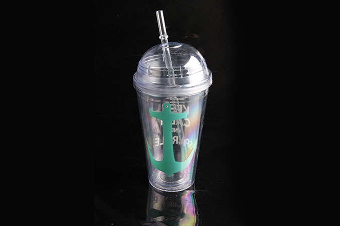 new products Cold drink promotional gift plastic tumbler with straw with custom logo