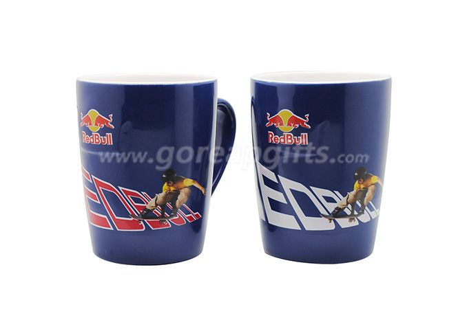 16OZ Color glazed ceramic coffe mug with Rebull brand 