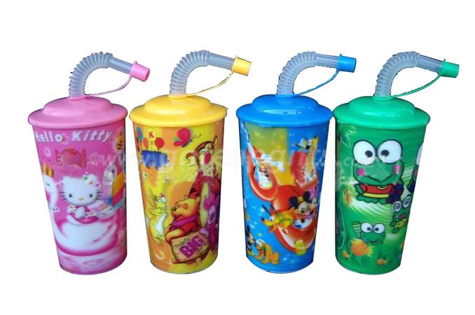 Wholesale BPA Free Plastic 3D Lenticular Cup with lid and sleeve 