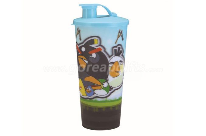  Hot sale cartoon 3D lenticular plastic drinking straw cup 