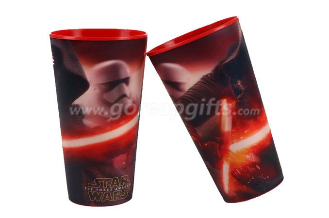 Ecofriendly PP plastic 3d lenticuar 600ml  plastic cup 