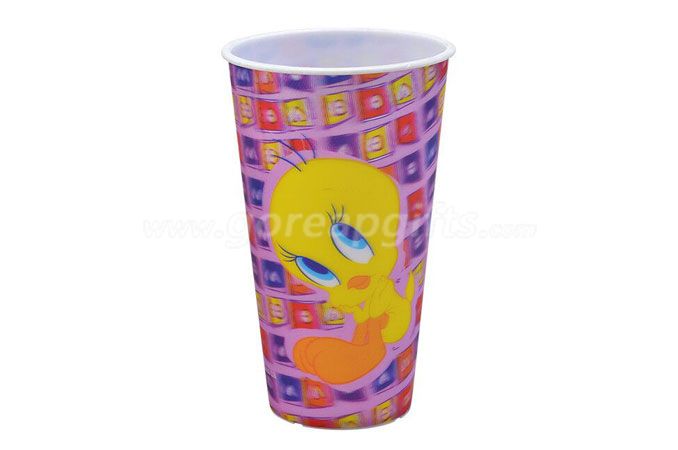 3D lenticular plastic resuable cup with customzied design 