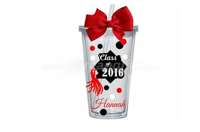 Factory High quality gifts mug  16oz BPA Free Plastic Double Wall Mason tumblers  Wholesale