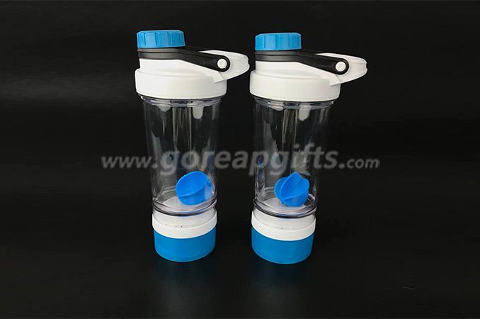 BPA free custom logo PP plastic fitness shaker joyshaker water bottle