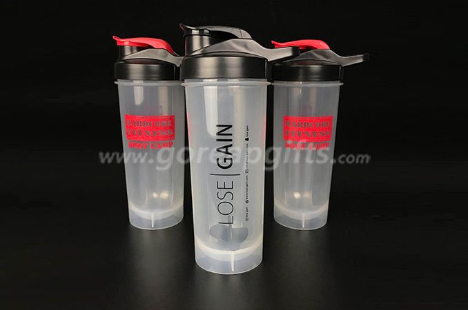 BPA free custom logo  PP plastic  shaker  water bottle  manufacturer 