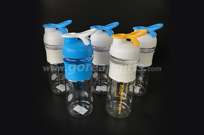 BPA free custom logo  PP plastic  shaker  water bottle  manufacturer