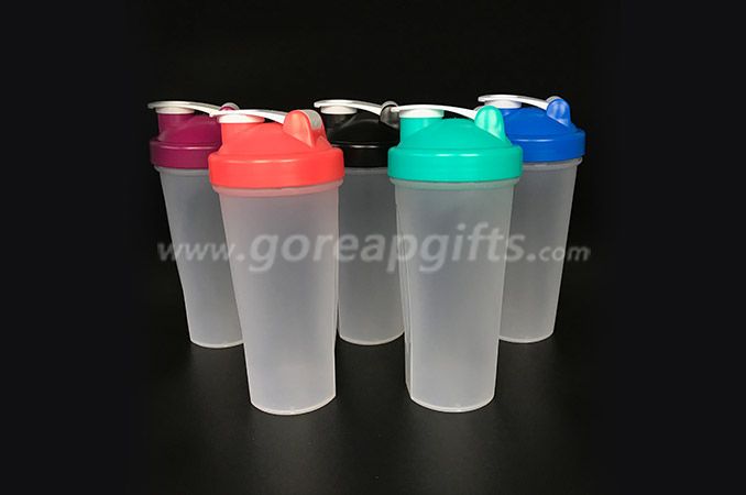 BPA free custom logo  PP plastic  shaker  water bottl  manufacturer 