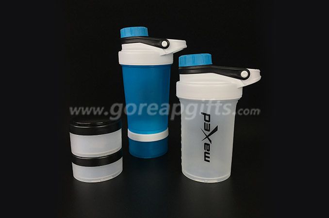 600ml Bpa Free Plastic Protein Shake Mixer Shaker Bottle with Ball