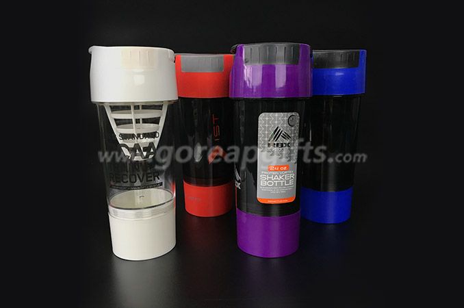 600ml Bpa Free Plastic Protein Shake Mixer Shaker Bottle with Ball