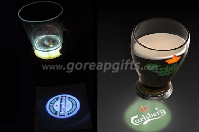 Projector LED flashing cup with logo , 12oz led plastic cup,led glowing cup