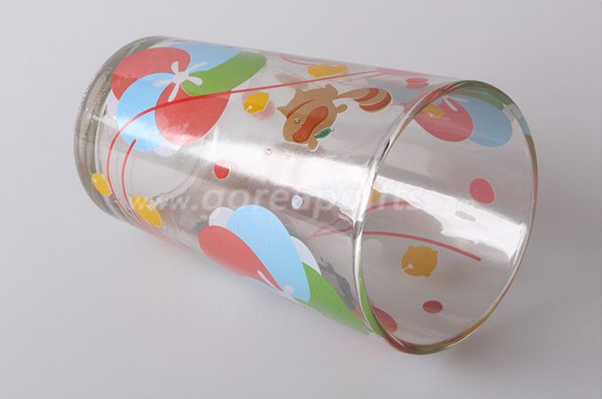 Customzied decal glass beer mug ,glass drinking mug