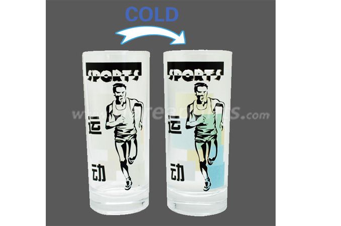Creative 450ml l cold color changing glass cups  