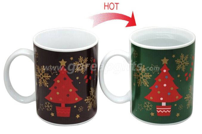11OZ Christmas Heat color changing magic ceramic  mug 
