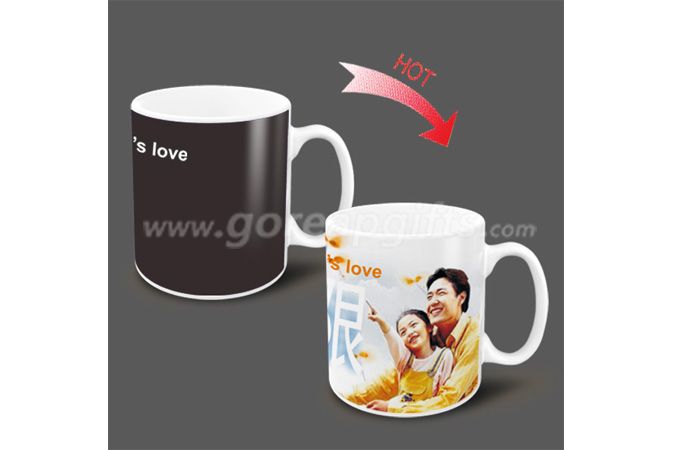 11OZ Father's Day Heat sensitive color changing ceramic mug  