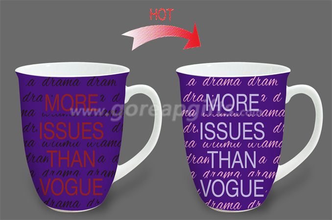 14oz QUEEN  heat sensitive color changing ceramic magic mugs