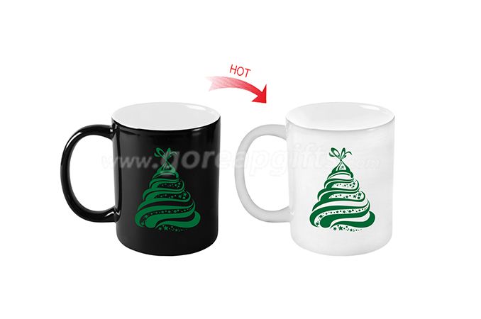 Wholesale hot full  color changing Ceramic Christmas Mug for Promotional Gift