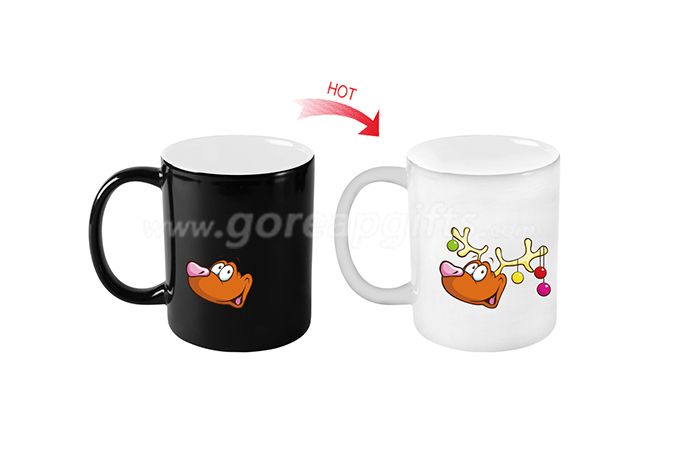 Wholesale hot color changing Ceramic Christmas Mug for Promotional Gift