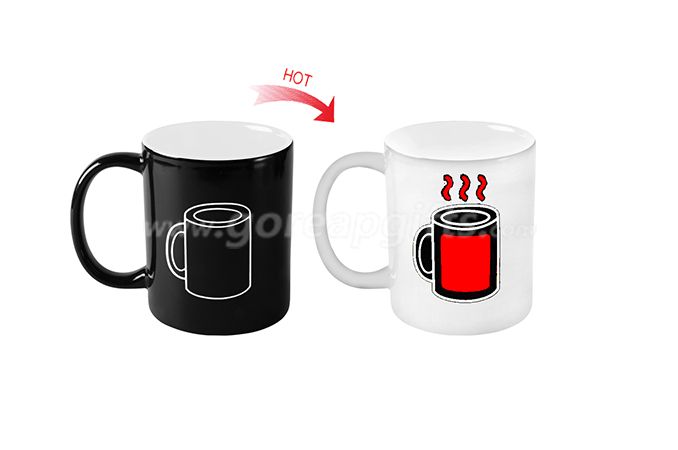 Manufacturer  full color changing ceramic promotional custom heat changing mugs