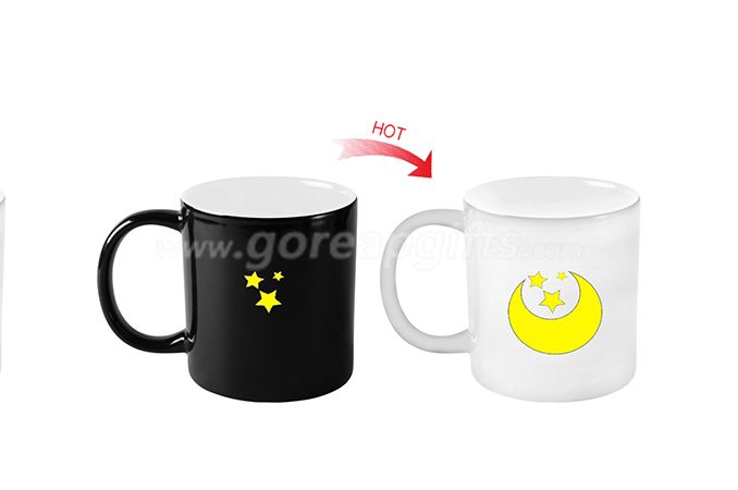 Weather expression full color changing magic ceramic coffee mugs 