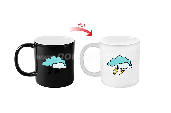 Weather expression full color changing magic ceramic mug