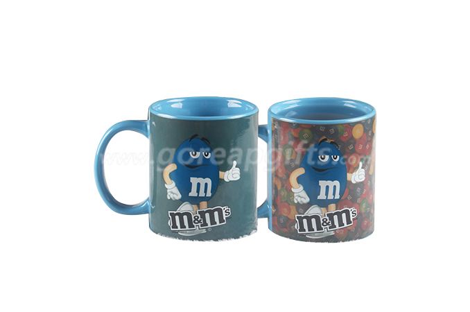 MM bean brand heat color changing ceramic mug,magic mug 