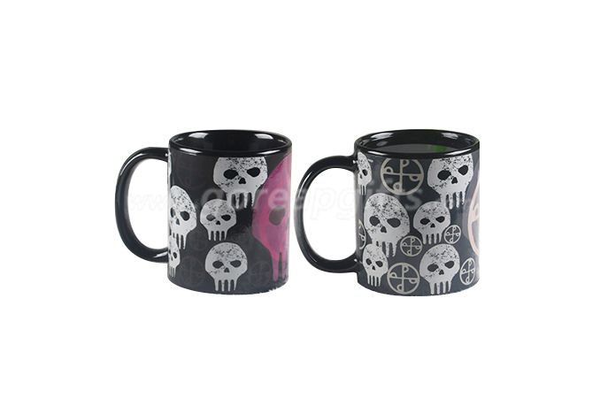 Skull magic color changing ceramic mugs 