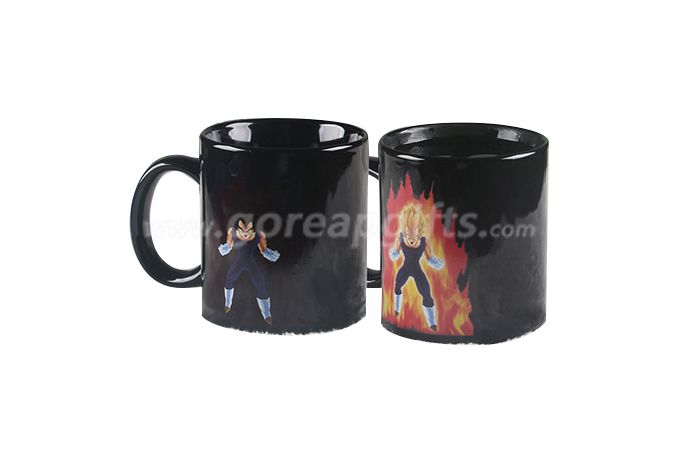 Goku magic cofee ceramic mug ,heat sentitive color changing mugs