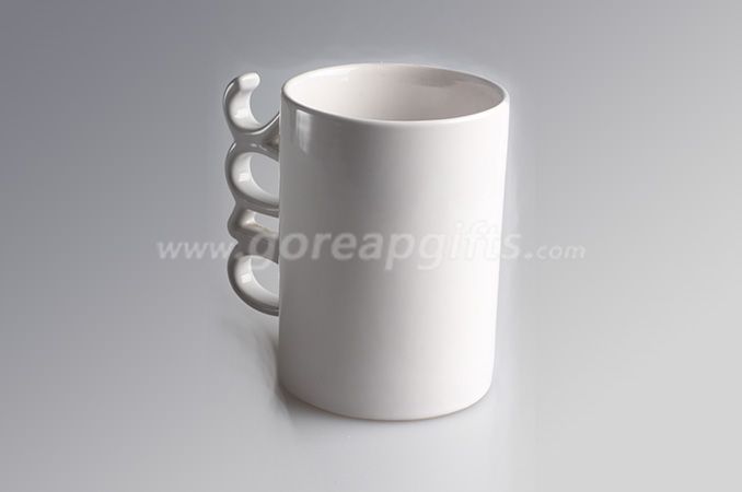Creative ceramic coffe mug milk mug with special handle 