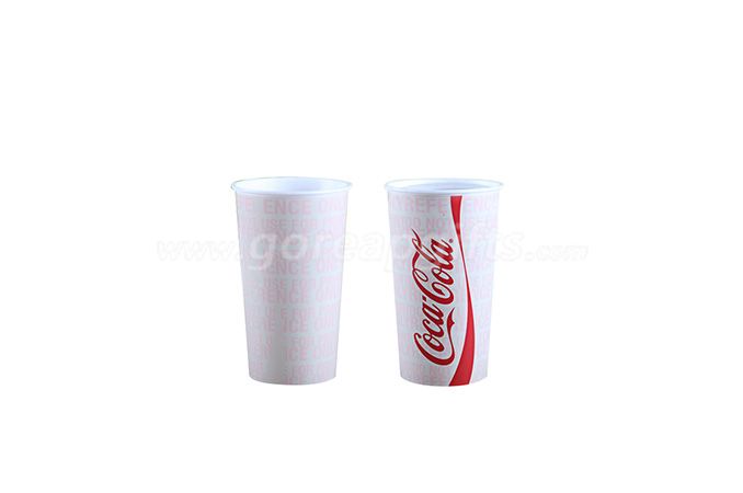 Coca cola Creative  reusable single wall PP cold color changing plastic magic cup 