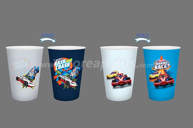 12OZ cold color changing plastic cup with customized design 