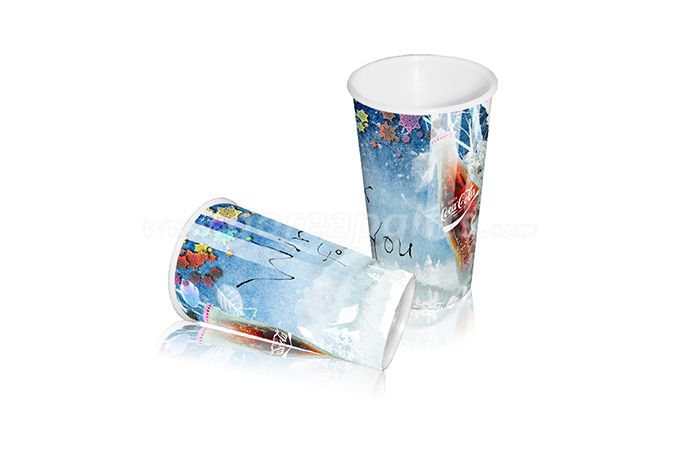 32oz IML Aluminum foil embossed plastic cup 