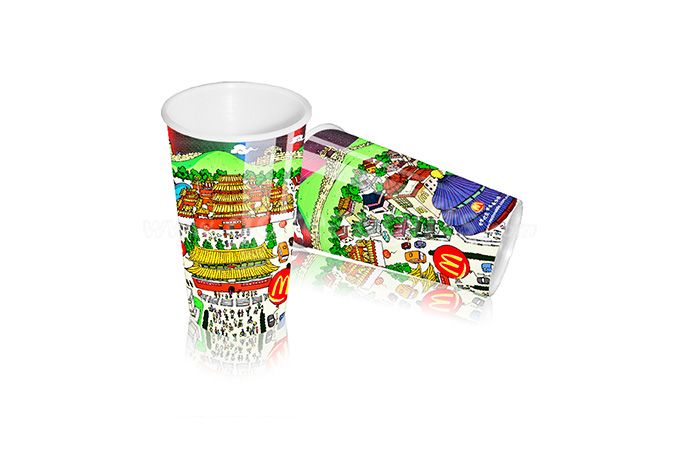  Plastic Cup Foil printing foil embossed plastic cup for promotion