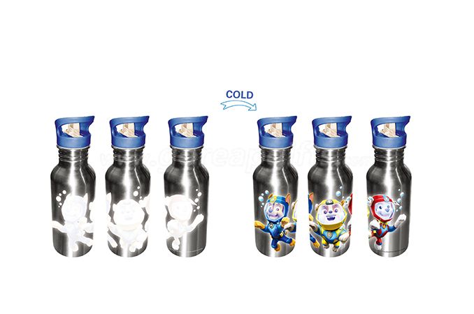 Manufacturer cold color changing aluminum water bottle