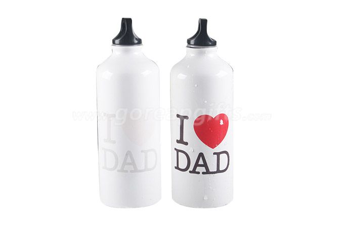 Cold color changing aluminum water bottle with kepchain ,sports water bottle 