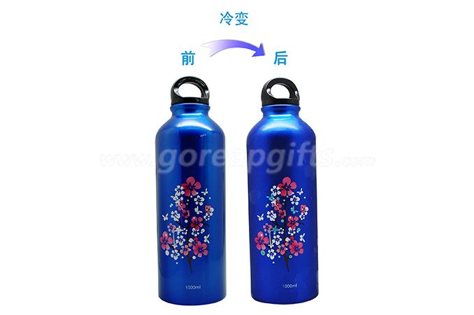 Cold color changing metal water bottle ,magic mugs 