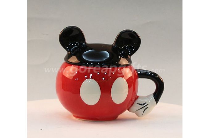 Creative shape dolomite ceramic coffee mug with lid  