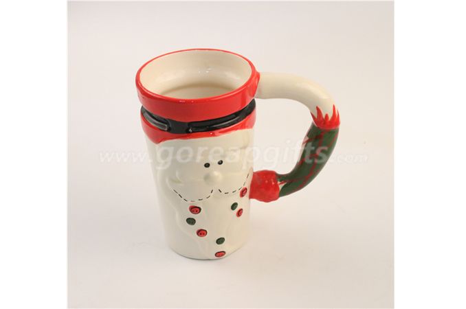 Christmas gifts snowman dolomite ceramic mug 