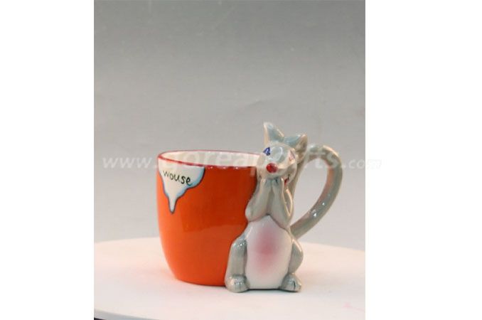 Animal shape  dolomite ceramic mug 