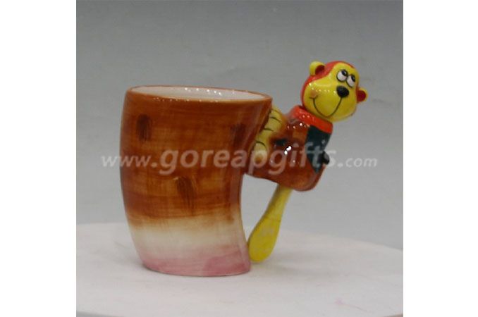 Creative animal  shape  dolomite ceramic mug 