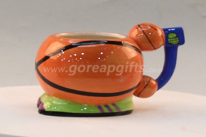 Creative special shape ceramic mug with customized design 