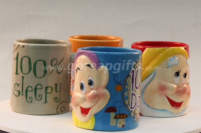Creative Seven Dwarfs ceramic coffee mugs 