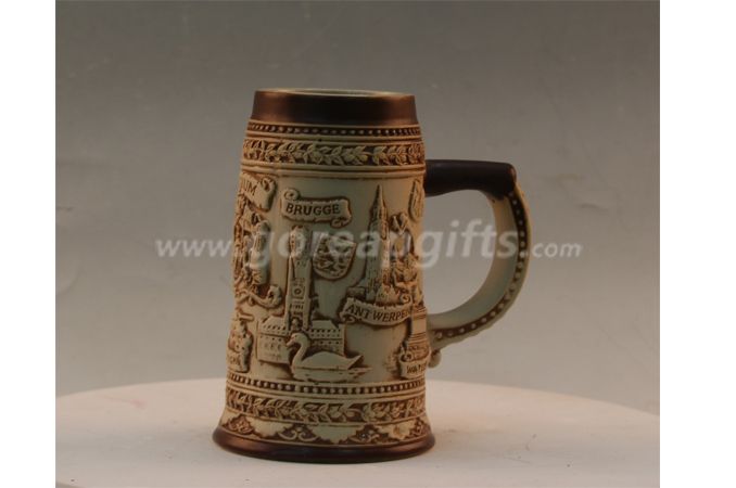 Foodgrade safe 3D cereamic beer mug with 3D  design 