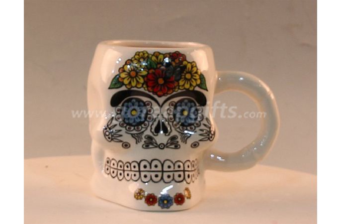 Creative skull shape 3D mug ceramic coffee mug 