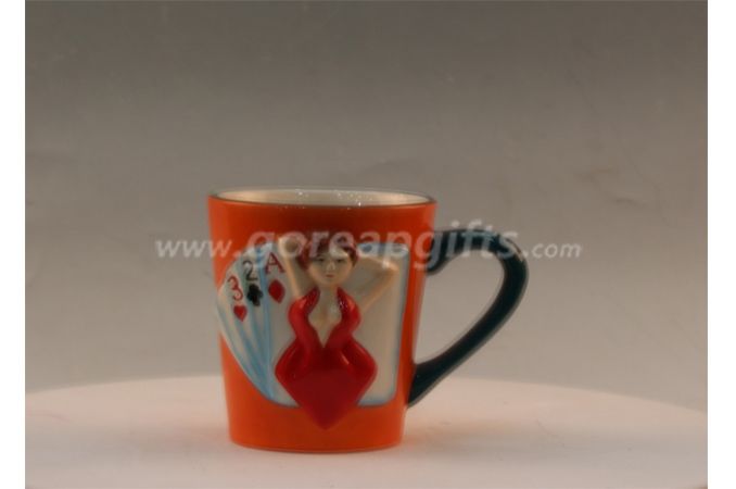 Porker cards 3D  ceramic coffee mug 