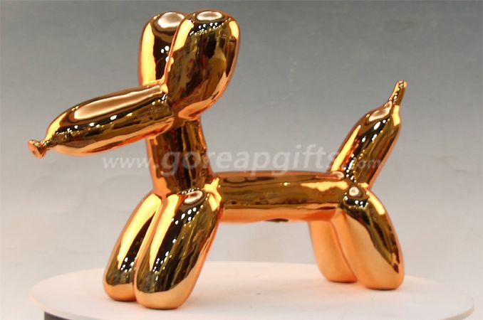 Dog electroplating ceramic piggy money bank