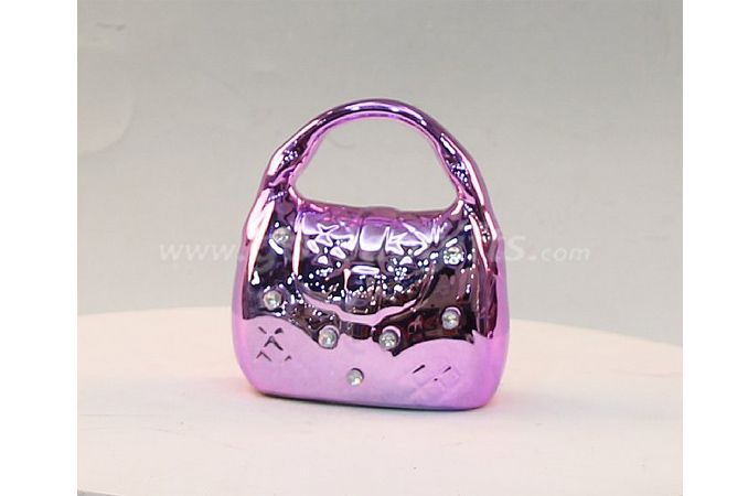 Pink Ceramic Electroplating Piggy Bank