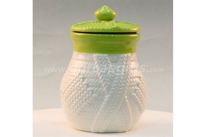 Home Decoration white ceramic jar for food candy sugar cookie