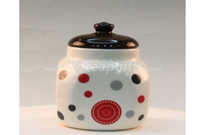  Ceramic storage Tea Coffee Sugar jars With Lid