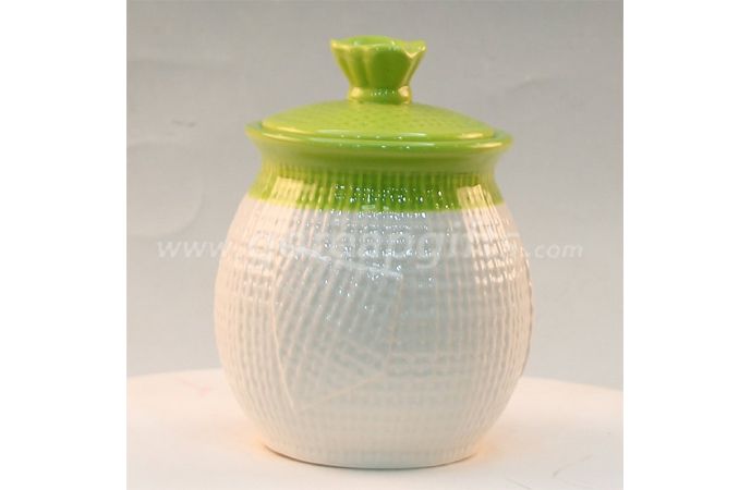 Home Decoration white ceramic jar for food candy sugar cookies