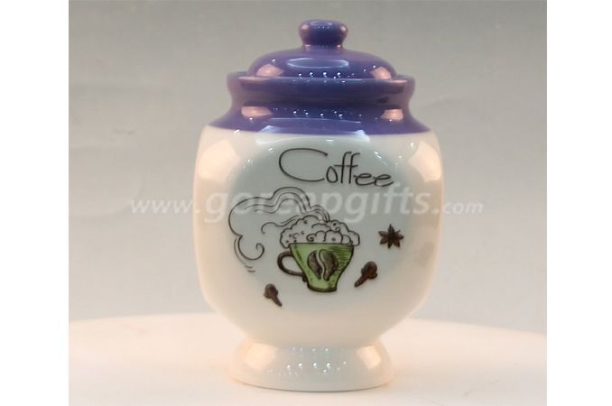 FAD approved Home Decoration white ceramic jar for food candy sugar cookie